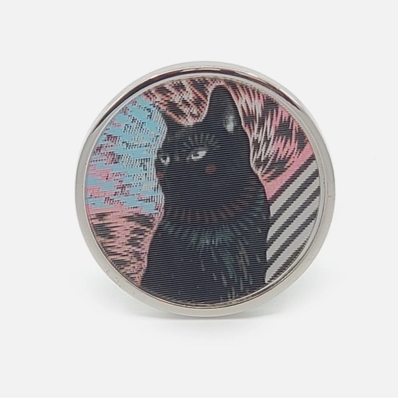 Marc by Marc Jacobs Lenticular Rue Cat Statement Pin with dust bag NWT - Picture 1 of 9